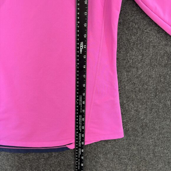 Under Armour Pullover Women's Medium Pink Cowl ColdGear Run Fitted Thumb Holes - Picture 7 of 9